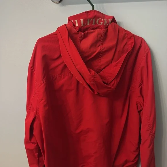 Tommy Hilfiger Red Windbreaker Jacket - Picture 6 of 8